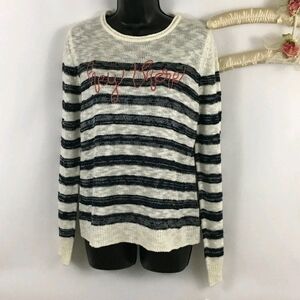 Copper Key Black & White Stripe Sweater NWT